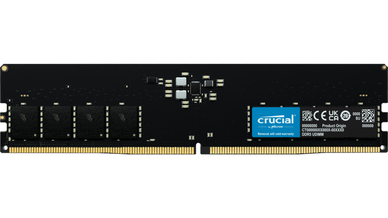 Crucial 16 GB DDR5 4800 MHz UDIMM non-ECC CL40 1.10 V
